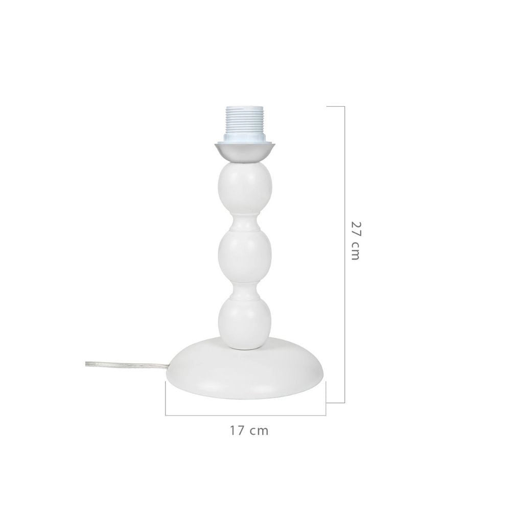 Lampada da tavolo base bianca e paralume colore turchese LAGUNAH272877