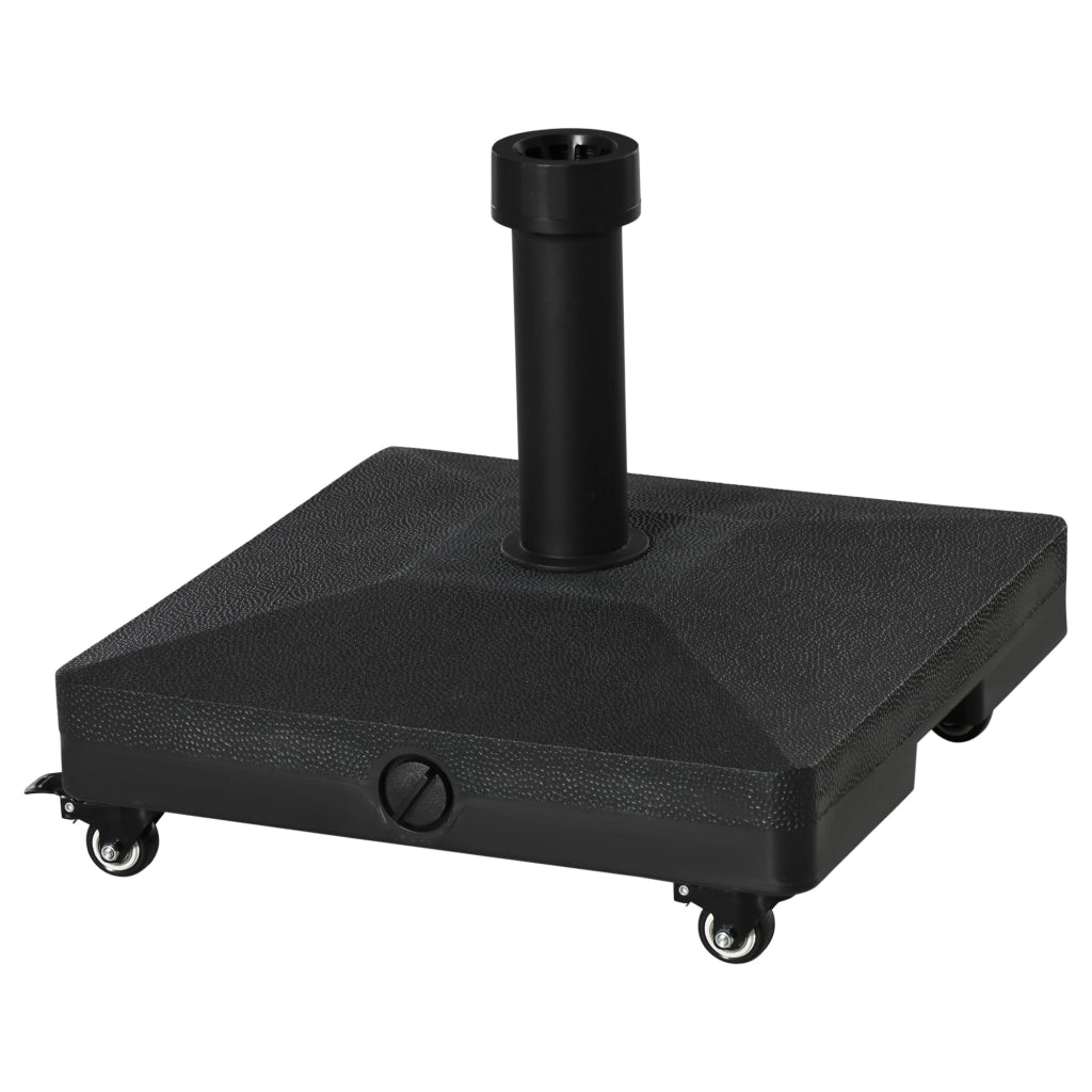 Base per Ombrellone con Ruote ¨C Minimal ¨C 45x45x39 cm Nero
