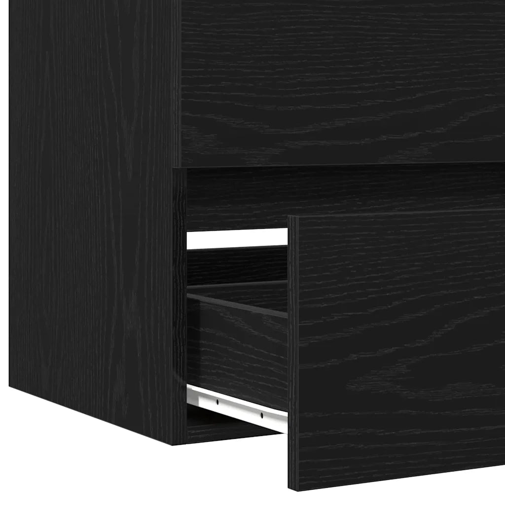 Mobile Lavabo | Armadio per Lavabo da Bagno Rovere Nero 100 x 39 x 62 cm