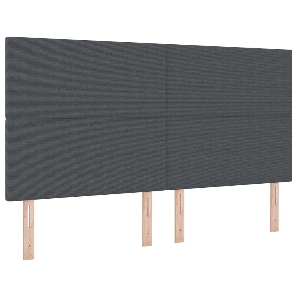 Testiera | Testata Grigio scuro 180 cm Tessuto in Cords