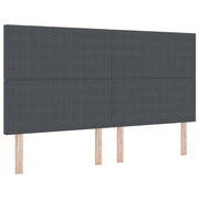 Testiera | Testata Grigio scuro 180 cm Tessuto in Cords