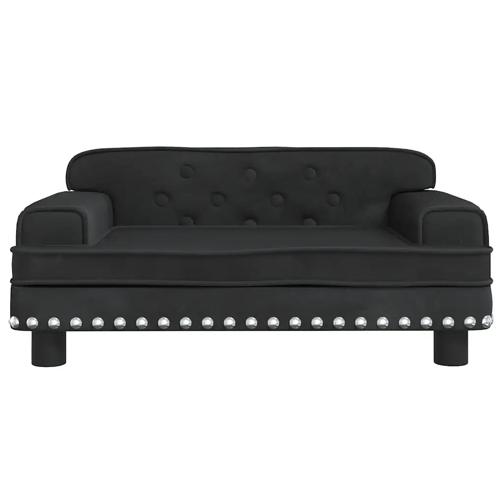 Divano per Bambini-Sofa-Divanetto Nero 70x45x30 cm in Velluto