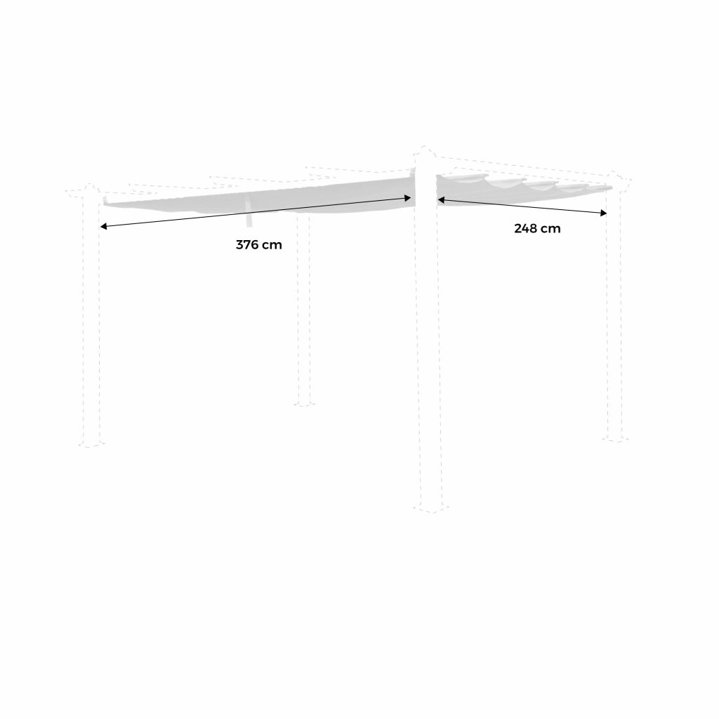 Telone per pergola condate  in poliestere  3x4 m, ecrù