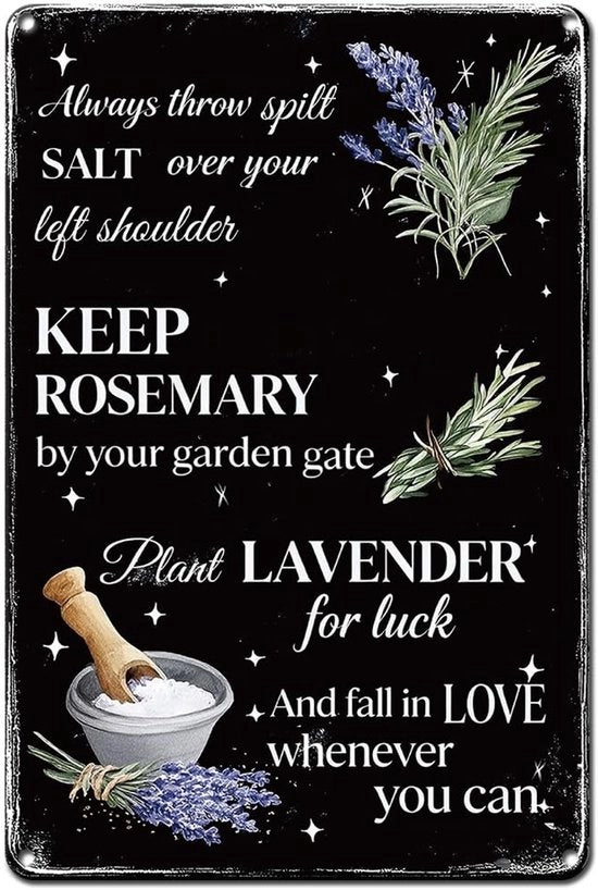 Decorazione per Parete in Acciaio - Lavanda - 20 x 30 cm - Arte per le Pareti in Ferro - Decorazione per Soggiorno - Decorazione per Camera da Letto