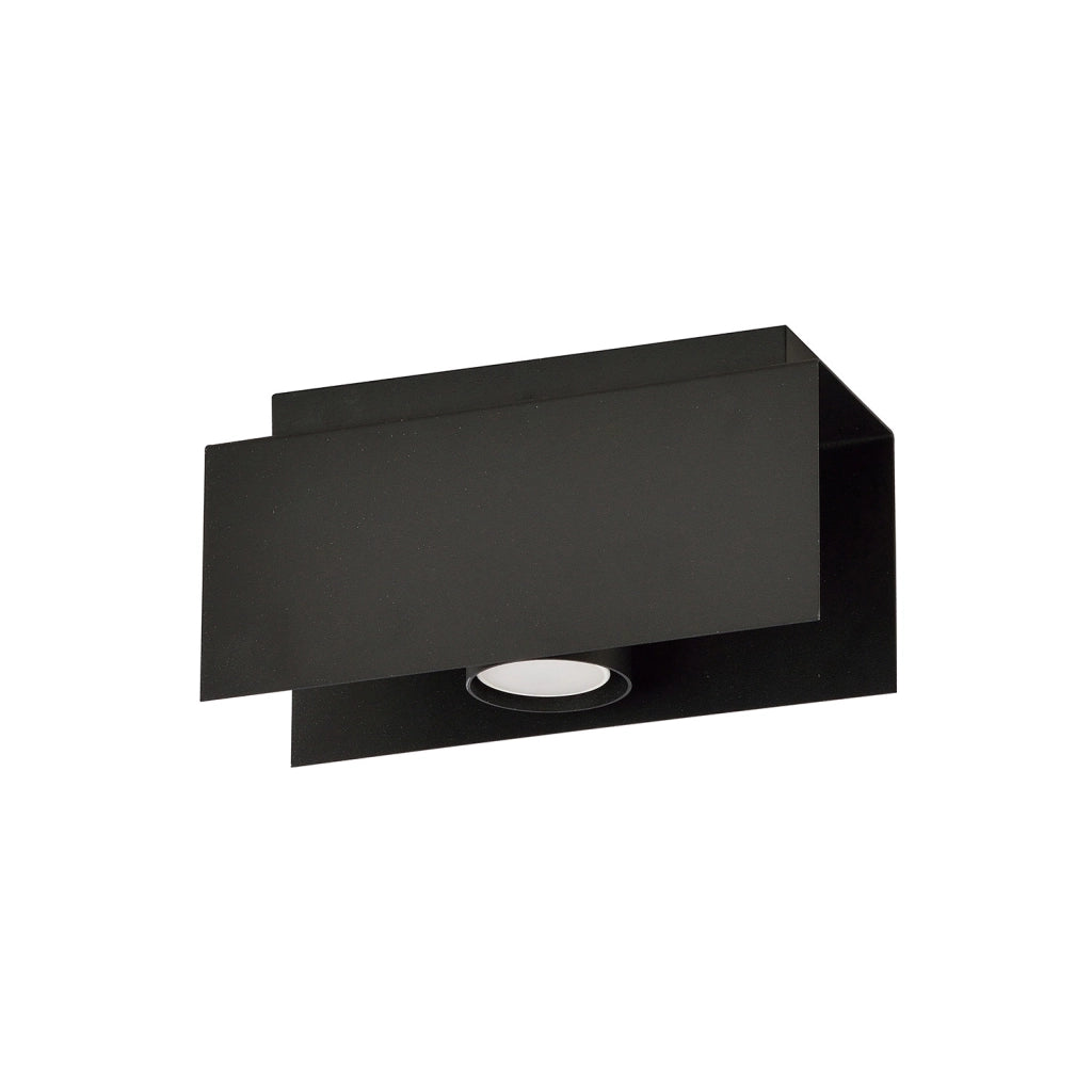 Plafoniera Moderna 1 Luce Cassiopea In Acciaio Nero