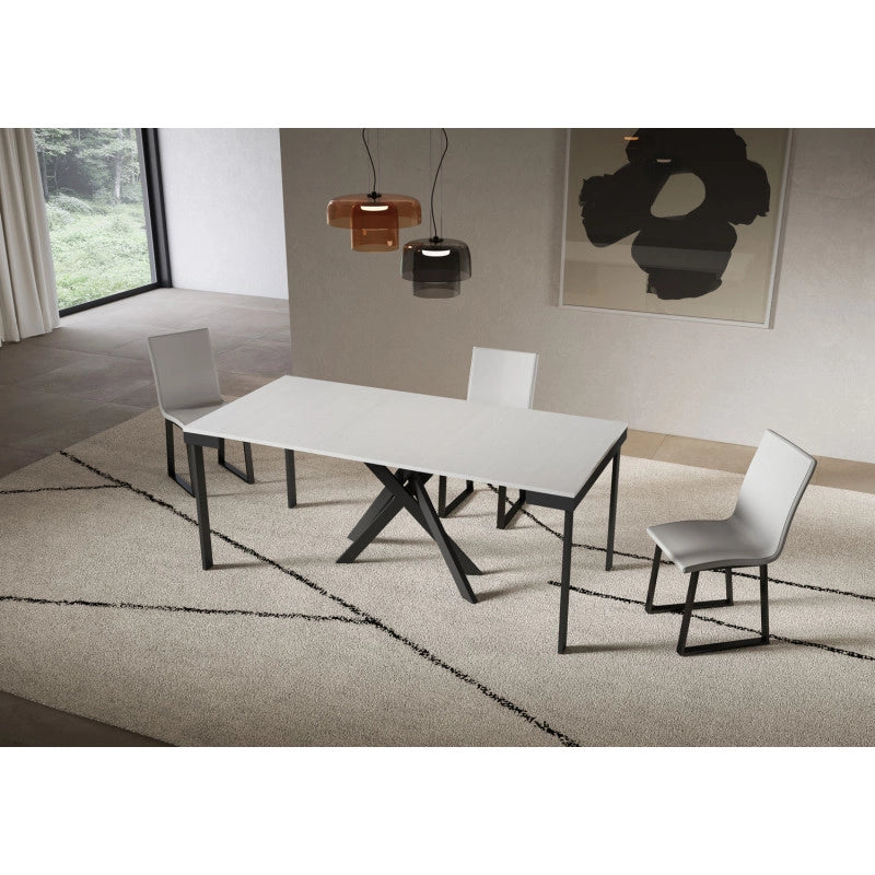Consolle allungabile 90x40/196 cm Saki Small Evolution - Bianco Frassino