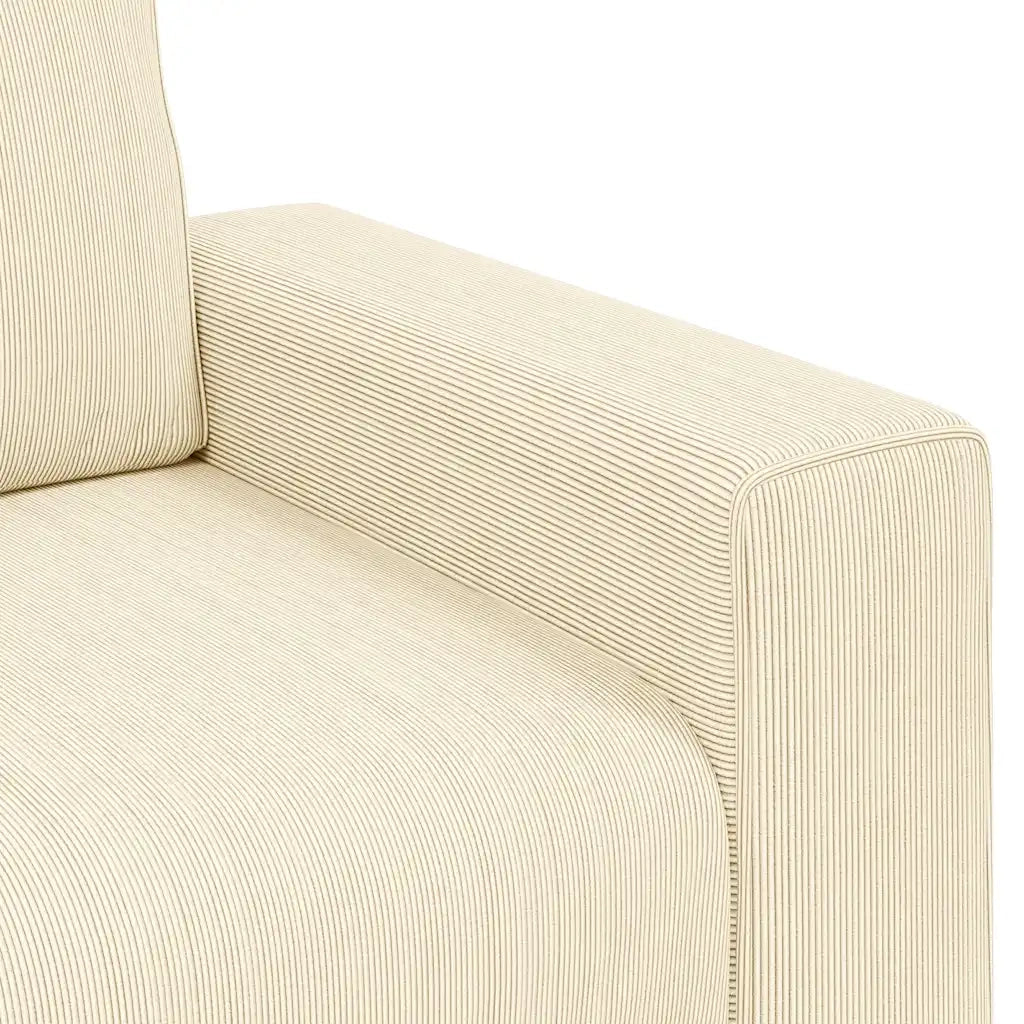 Divano Sedia-Poltrona-Sofa Relax Crema 60 cm Tessuto di Velluto a Coste
