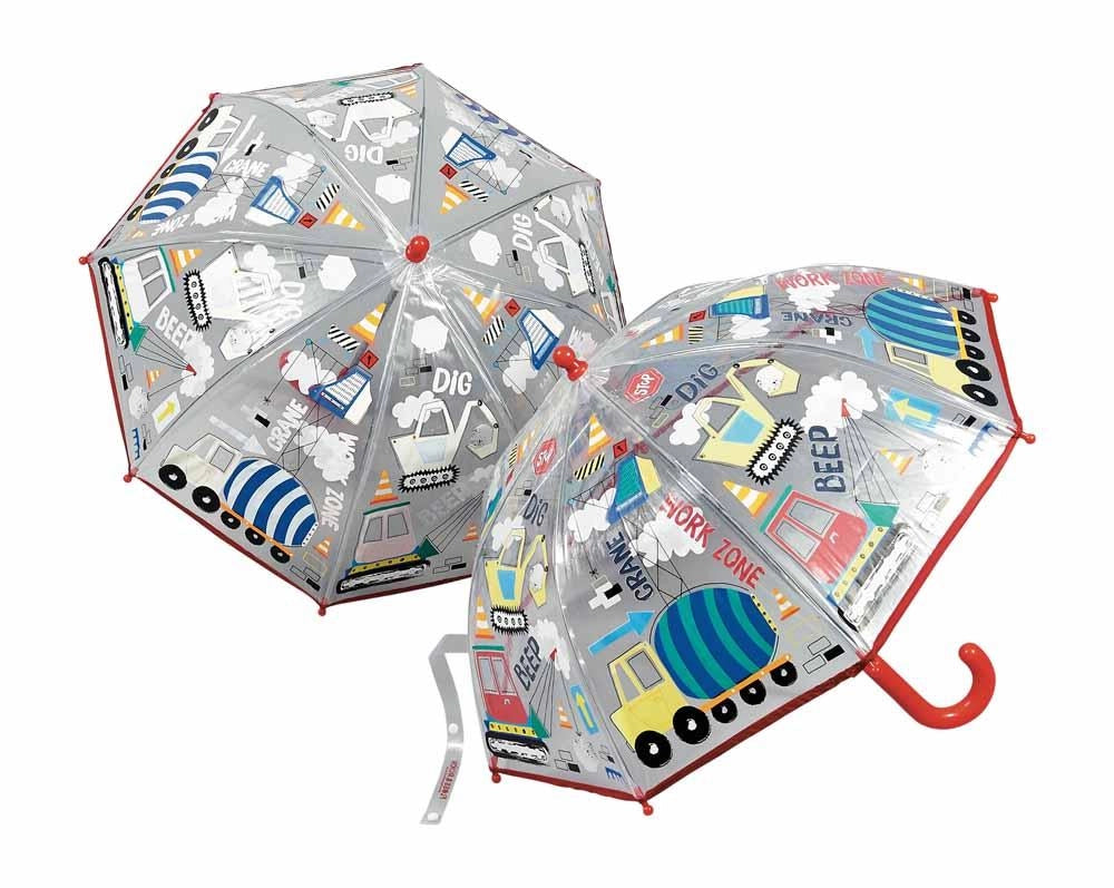 Floss & Rock - Colour Changing Umbrella - Construction Trasparent