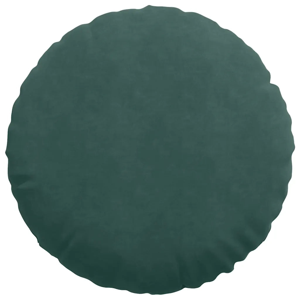 Cuscini per Seduta 2 pcs Verde Scuro Ø60 x 21 cm Velluto 42014213