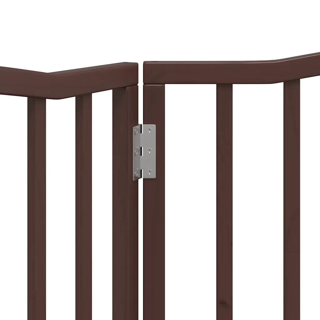 vidaXL Cancello Cani Pieghevole 2 Pannelli Marrone 160cm Legno Pioppo