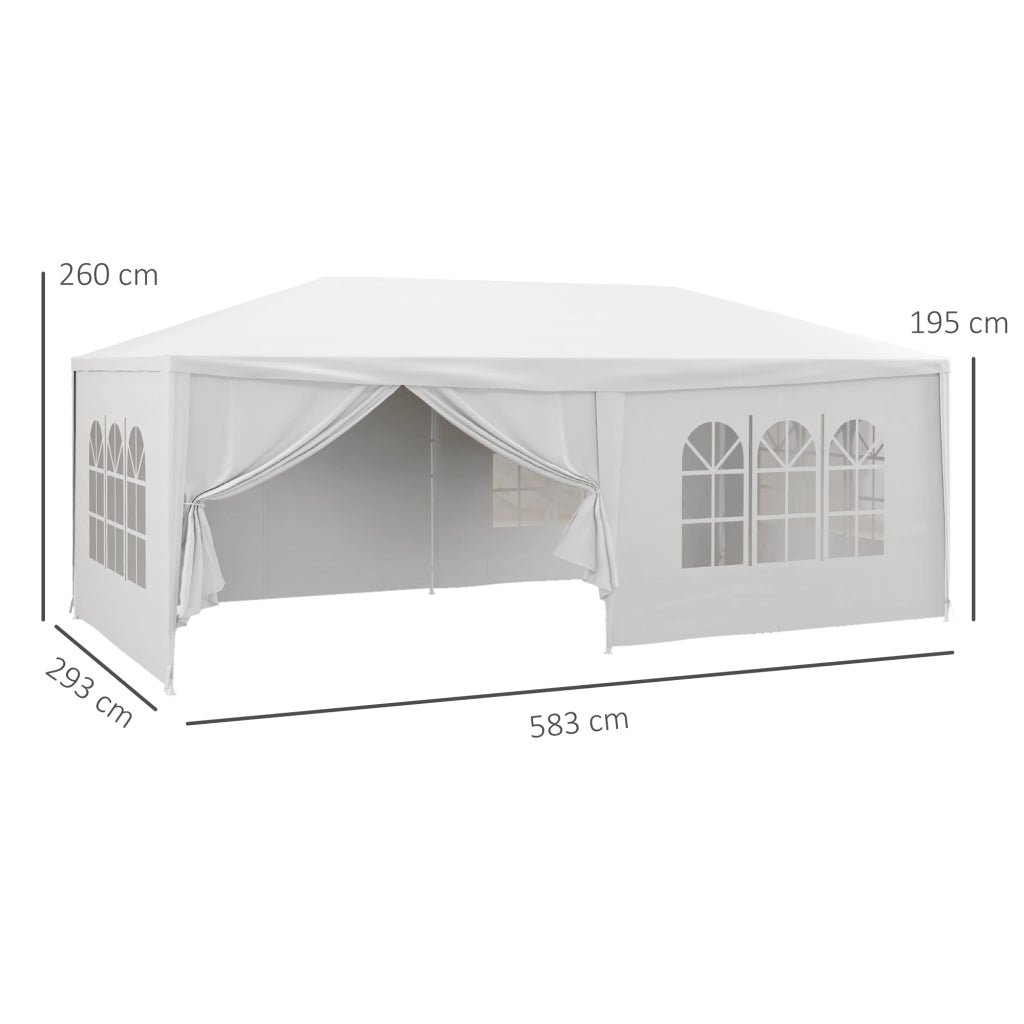 Gazebo da Giardino ¨C Minimal ¨C Bianco 6x3 m