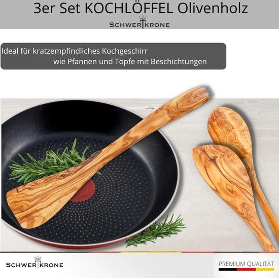 Cucchiai in legno (set 3-pezzi)