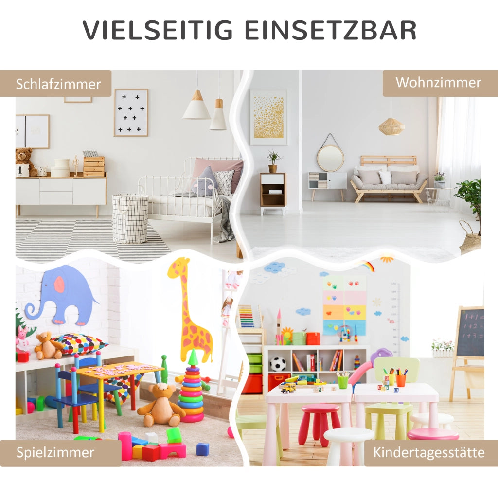 Libreria per bambini con cassetto e scomparti ¨C zephmum ¨C Grigio 60x30x90 cm