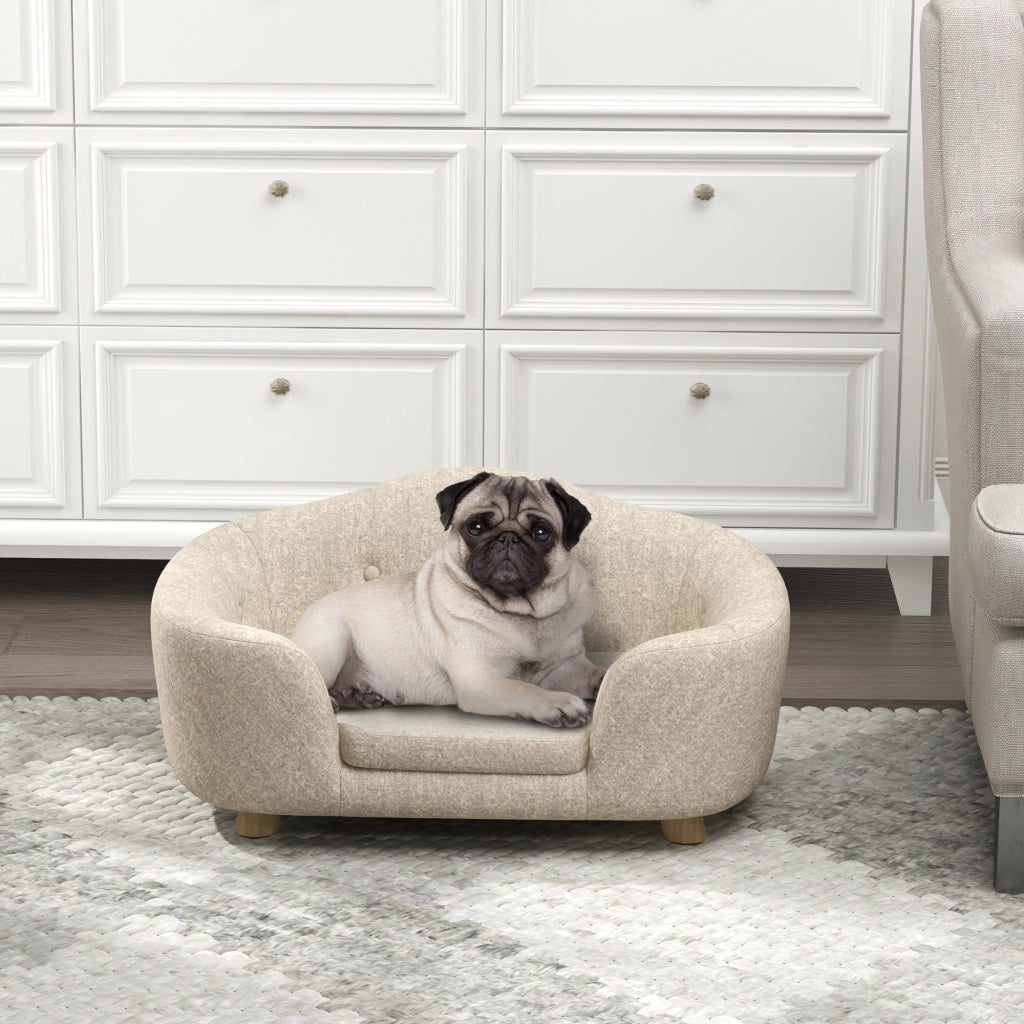 Letto per animali con cuscino ¨C Minimal ¨C crema 70x47x30 cm