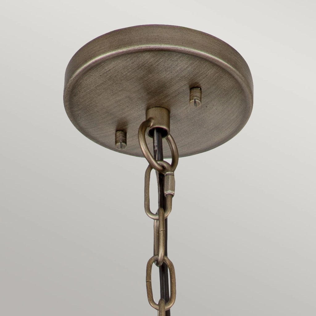 Lampada sospesa esterna Halleron Kichler bronzo 3 luci E14