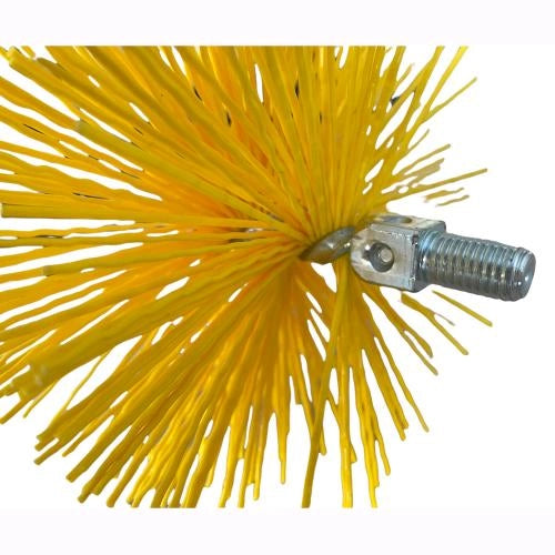 Kit Spazzacamino Pulizia Canne Fumarie 6 Metri con Scovolo in NYLON Ø25 cm con Guanti in OMAGGIO