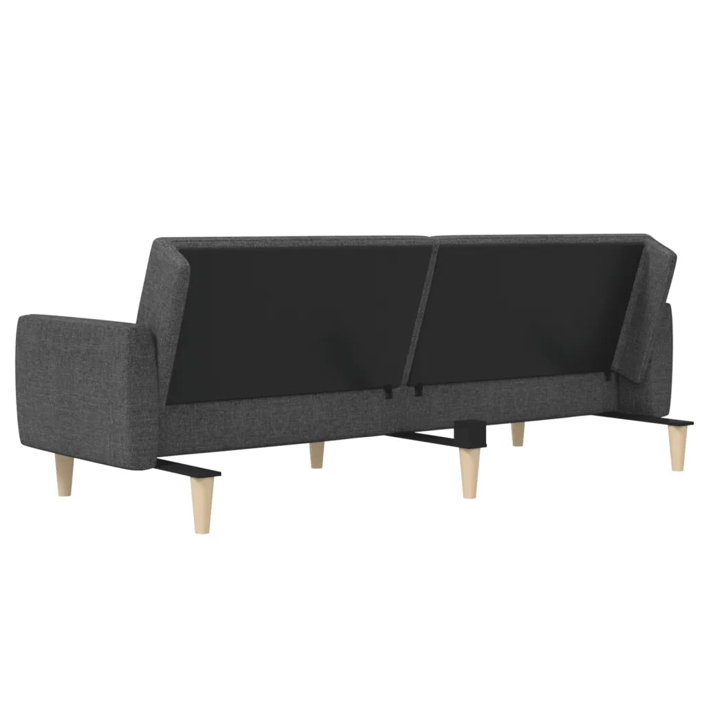 Divano letto | Sof¨¤ letto | Letto singolo a 2 Posti Grigio Scuro in Tessuto
