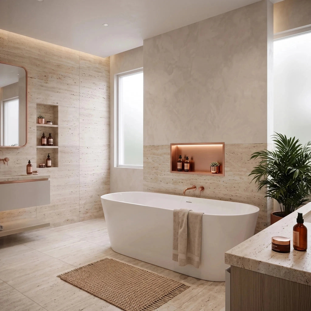 Mensola Bagno Led 30x60 Brush Copper