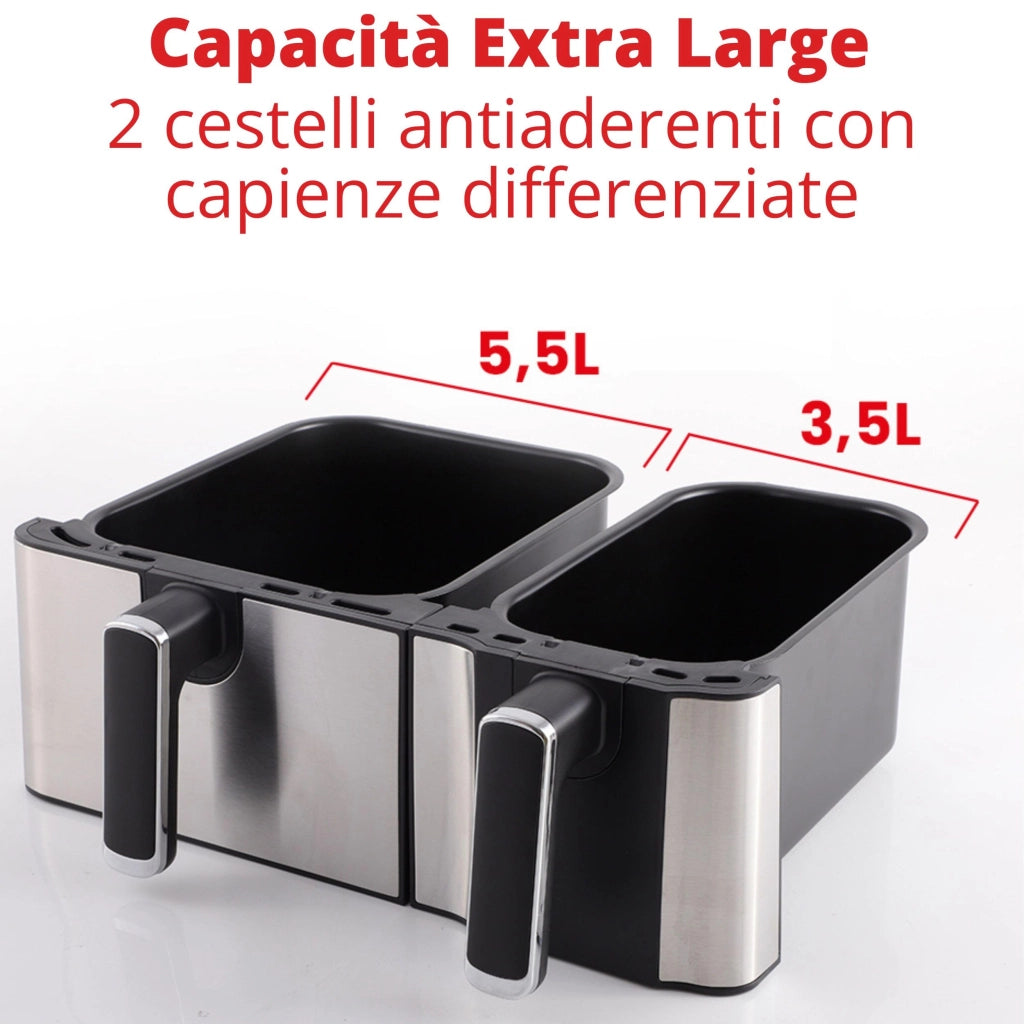 Friggitrice Elettrica ad Aria Ardes Eldorada Dual 1700 w