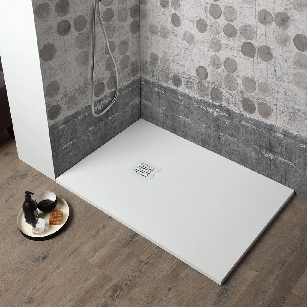 Piatto doccia slim 120x80 in resina bianco