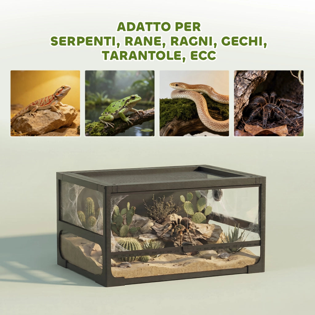 Rettilario Rialzato Pieghevole ¨C zephmum ¨C Nero 60x45x32 cm
