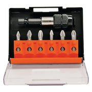 PORTAINSERTO CON INSERTI PHILLIPS E POZIDRIV 7 pz  - ECEF