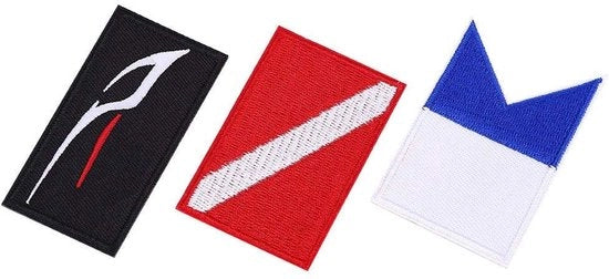 Accessori per Borsa/Zuccotto - Patch di Bandiera da Sub - Insegna per Abbigliamento - Accessori per Borsa/Zuccotto - Insegna da Sub - Patch di Poliestere Duraturo