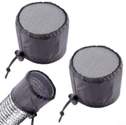 Kit di ventilazione per piante - Filtro a rete - Progettato in gomma - Nero - Ventilatore di aspirazione - 2 pezzi - Adatto per la crescita delle piante