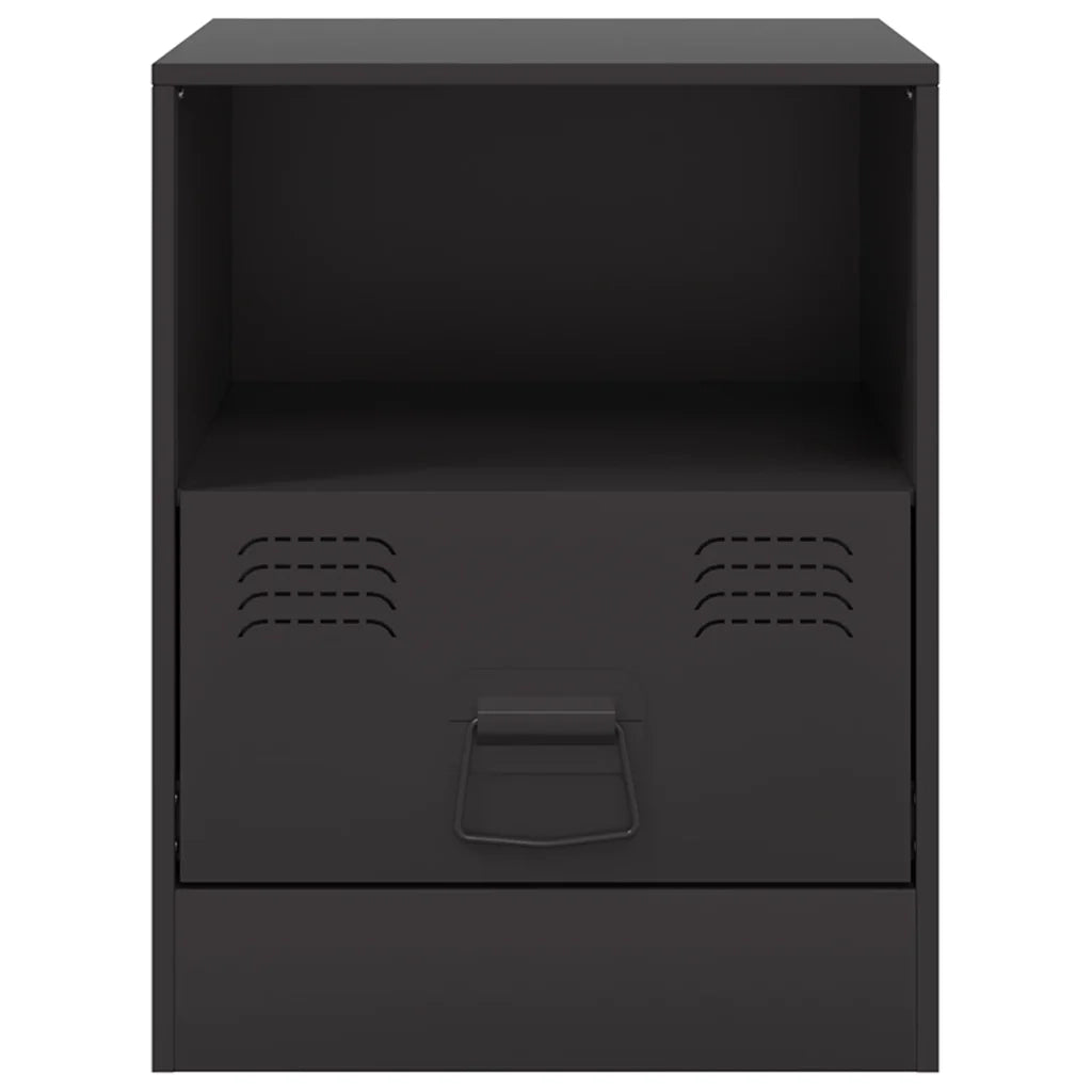 Comodino Nero 34,5x39x44 cm in Acciaio 841751