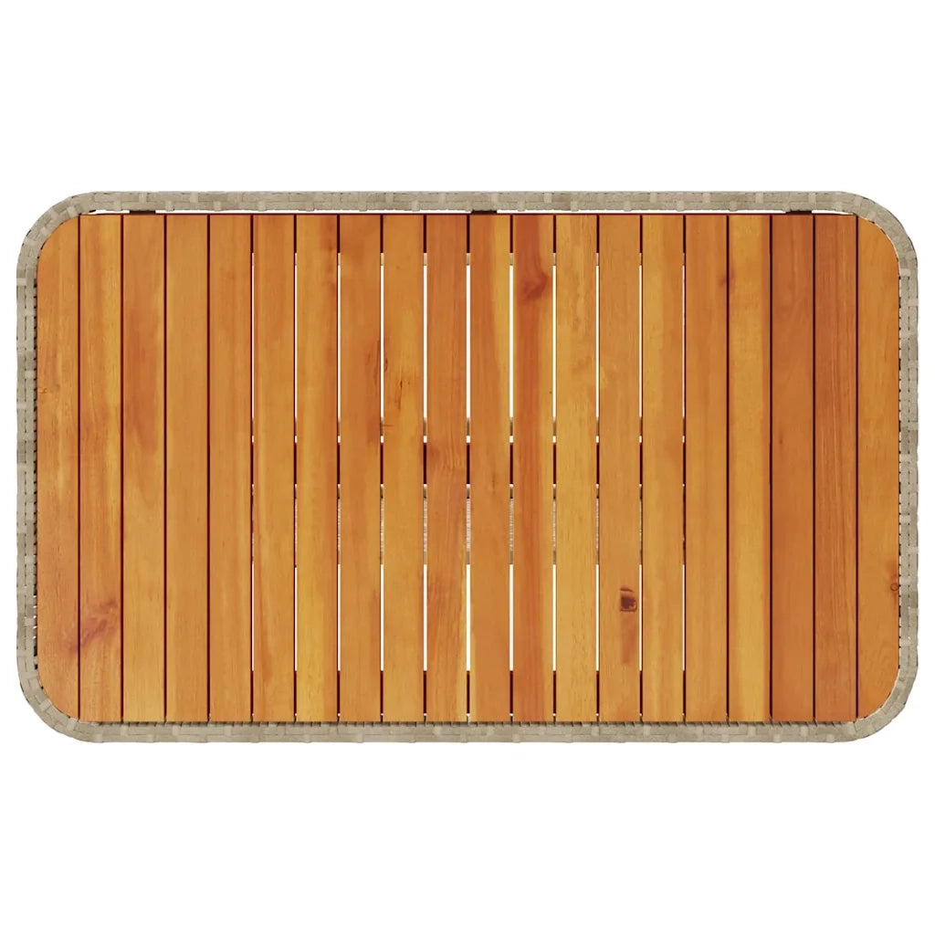 Set da Pranzo per Giardino Beige polyrattan 42007918