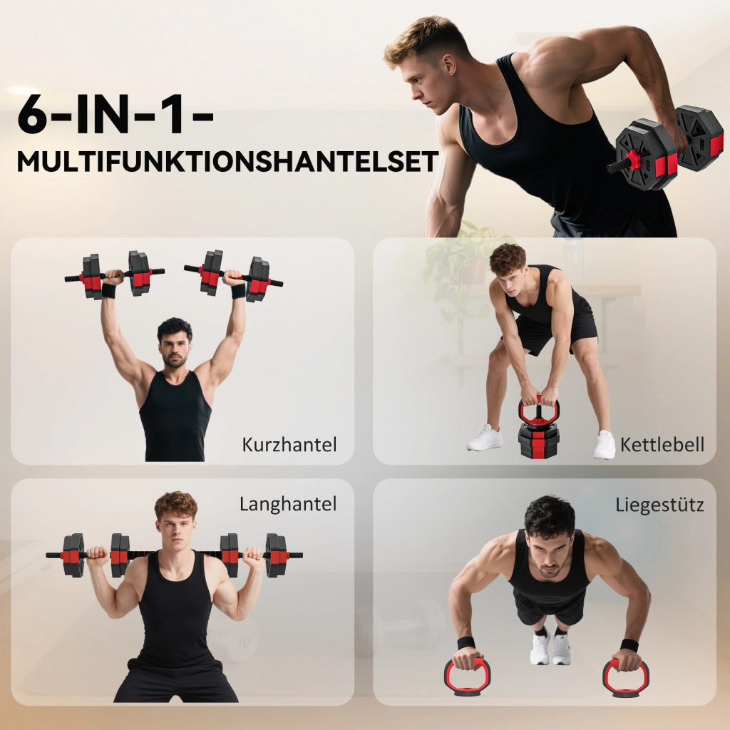 Set Hantel 6 in 1 ¨C Minimal ¨C 15 kg regolabile
