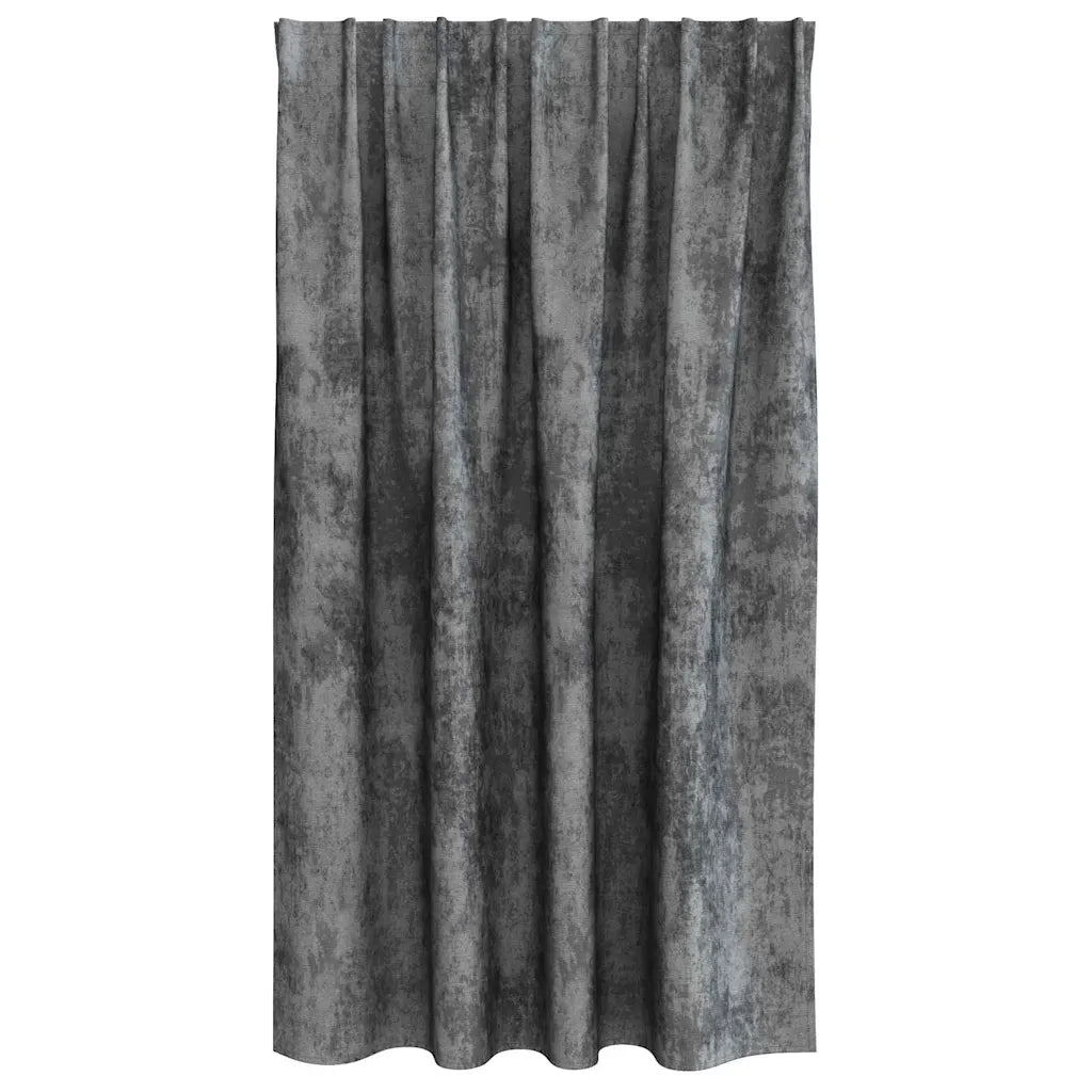 Tende in Velluto con tende 2 pcs Grigio 140 x 140 cm Velluto 4107688