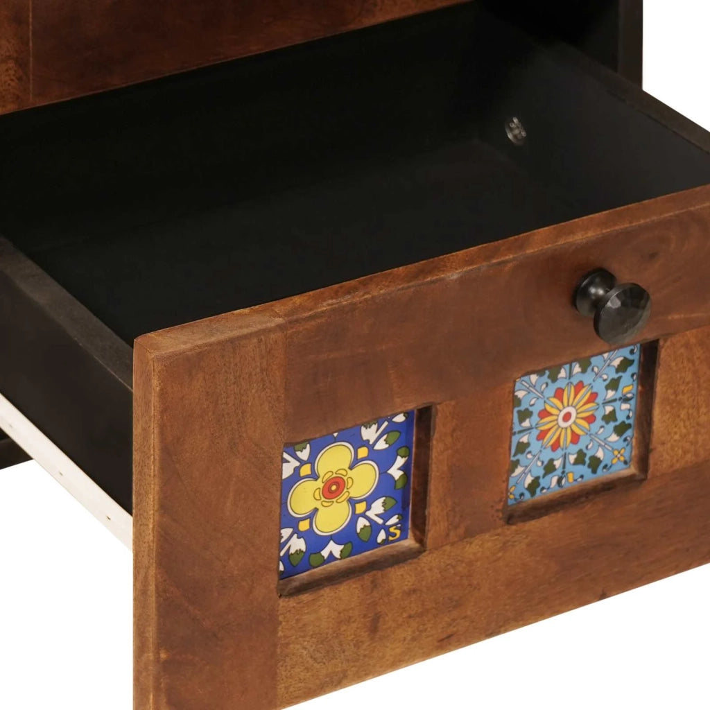 Comodino | Armadio da Notte | Mobiletto da notte con cassetto Marrone 40 x 33 x 46 cm
