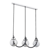 Lampada a sospensione GOTTA nero/argento 3xE14 Alfa