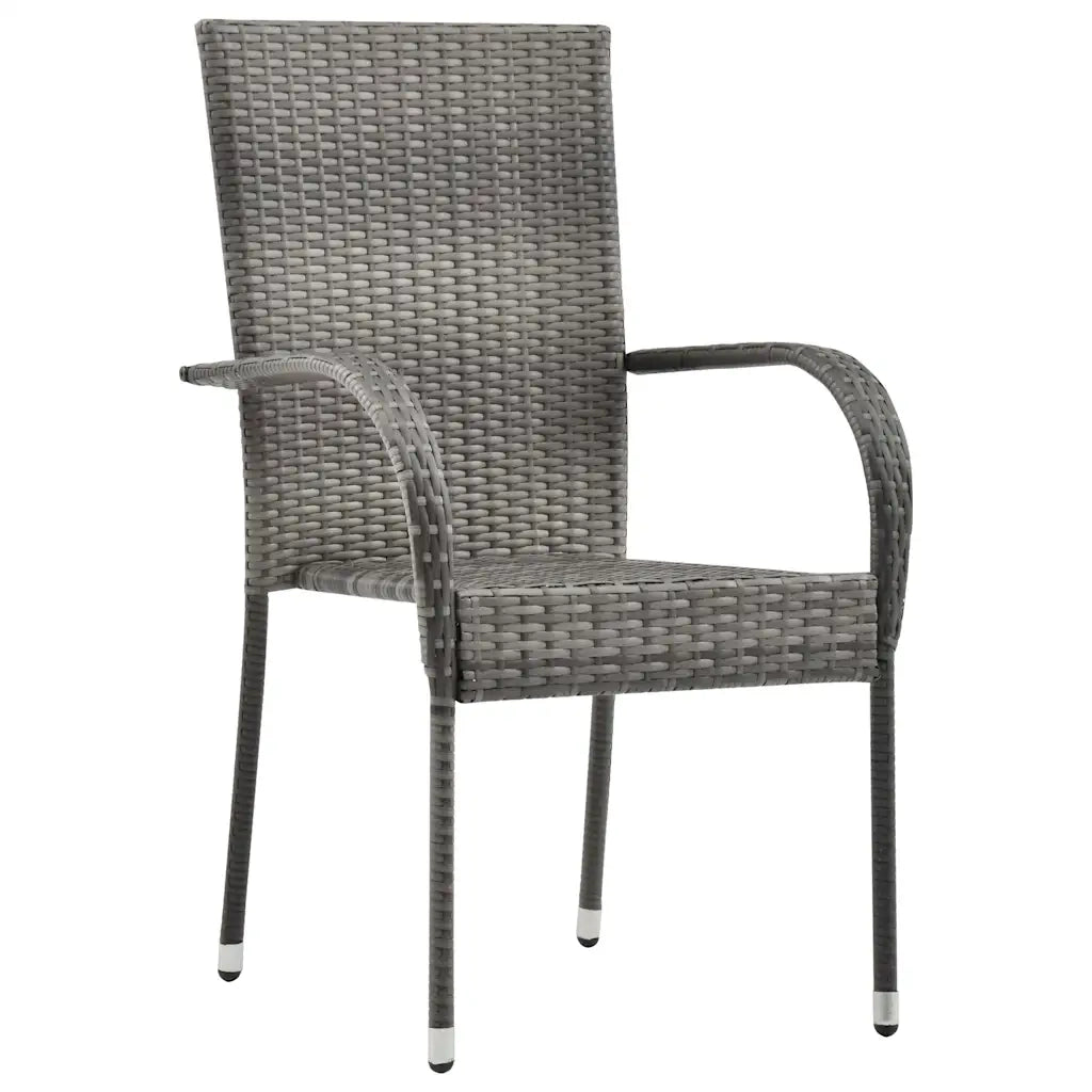Set da Pranzo per Giardino 3 pcs Grigio