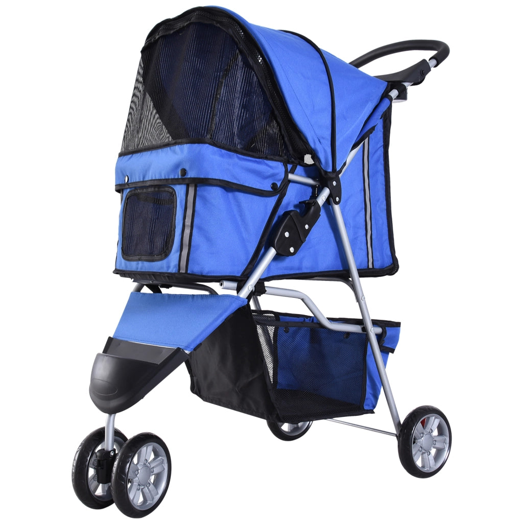 Carrozzina Pieghevole per Cani Piccoli ¨C Minimal ¨C Blu, 10 kg