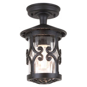 Plafoniera esterna Hereford 1 luce E27 nera Elstead