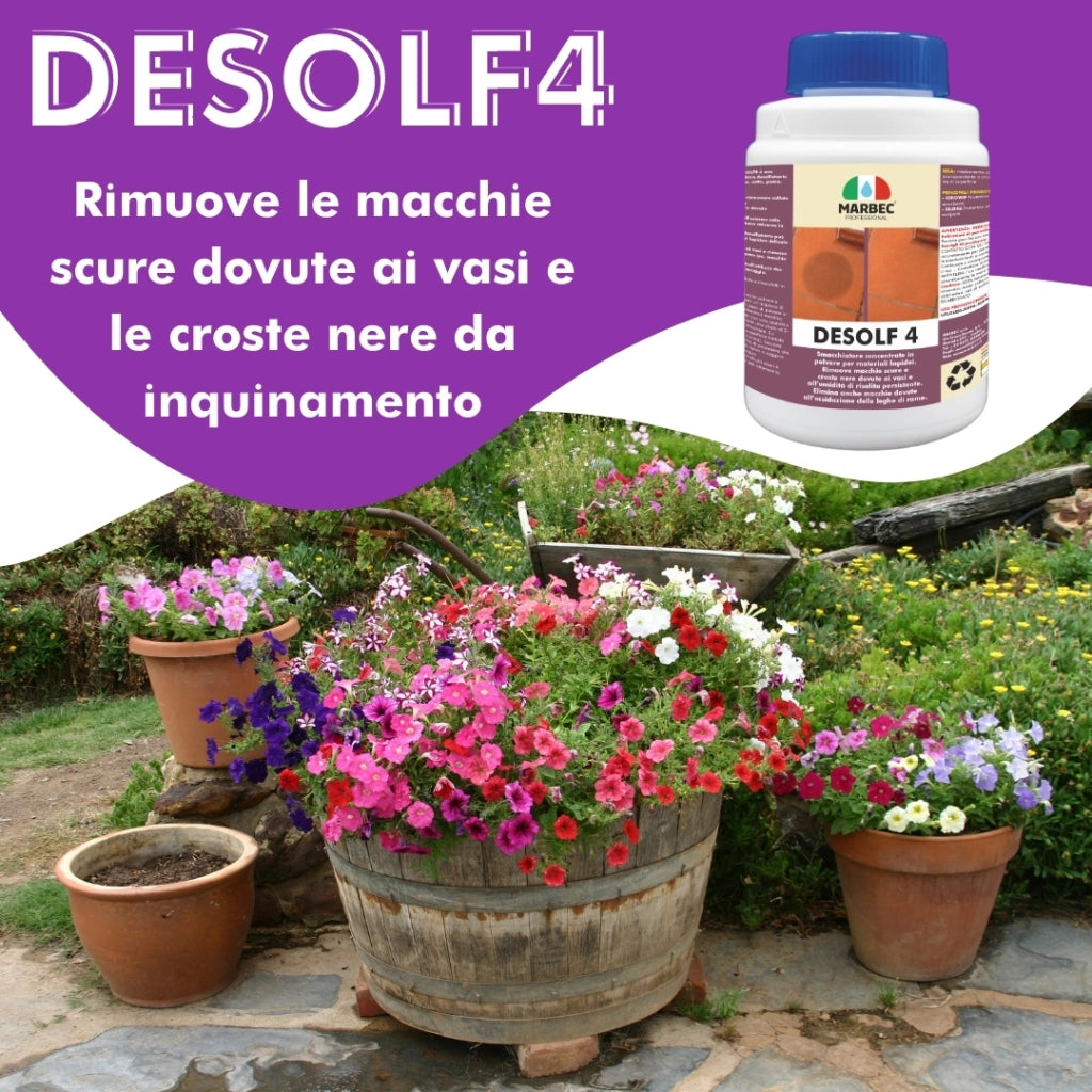 Smacchiatore per materiali lapidei DESOLF4   250GRx6Pz