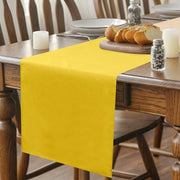 Tavolo da pranzo moderno, lavabile, tessuto di lino, tavolo da pranzo, impermeabile all'acqua, tavolo da pranzo per sala da pranzo, festa, decorazione per vacanze (giallo, 40 x 240 cm)