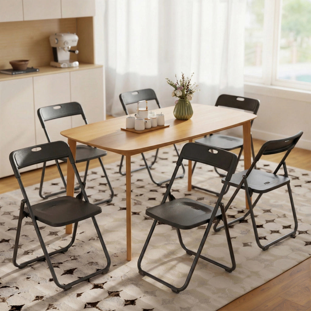 Sedia Pieghevole ¨C Minimal ¨C Plastica, Nero, 48.5x47x75 cm