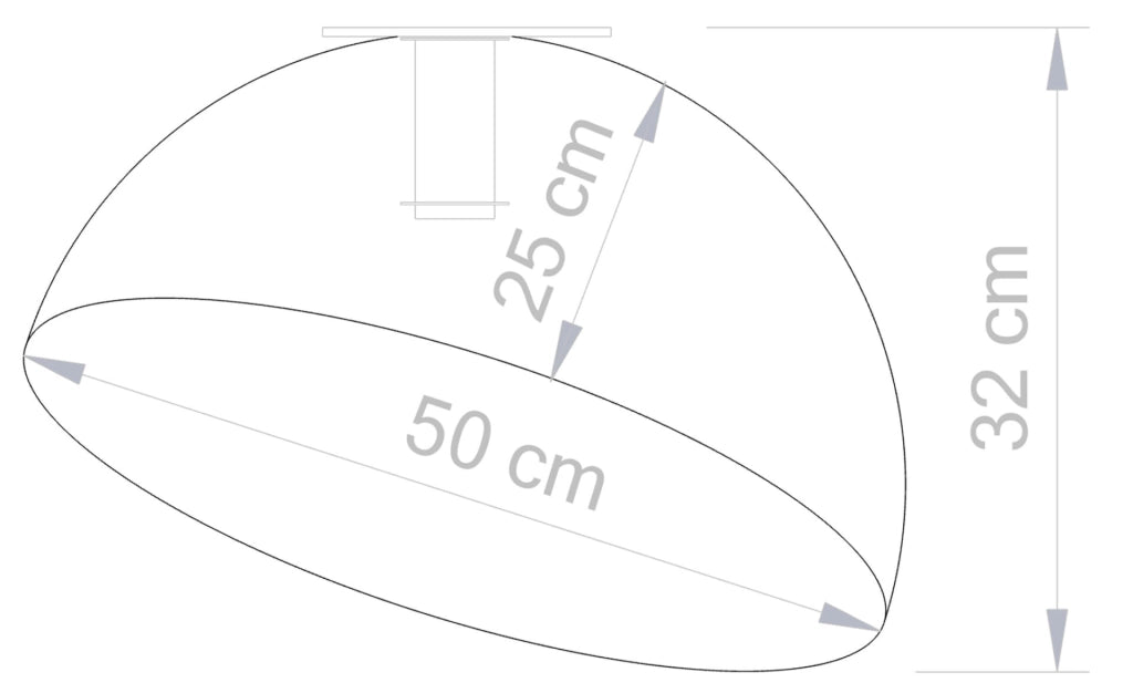 Plafoniera Sfera bianco oro cupola 50cm E27 15W Sigma
