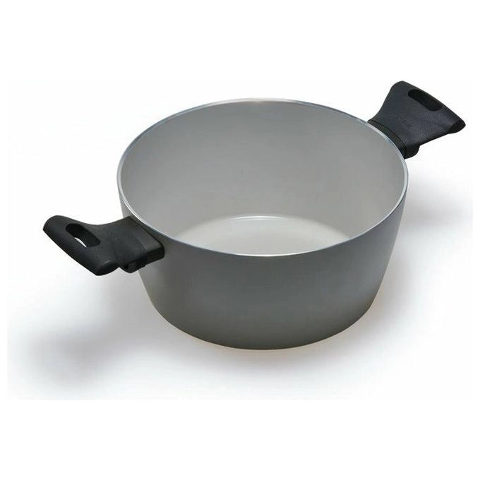Moneta 0000990720 Melodia Casseruola 20 cm 2 Manici Antiaderente Naturale Finegres Adatta a Tutti i Piani Cottura Induzione Lavabile in Lavastoviglie Alluminio 100% Riciclato colore Grigio
