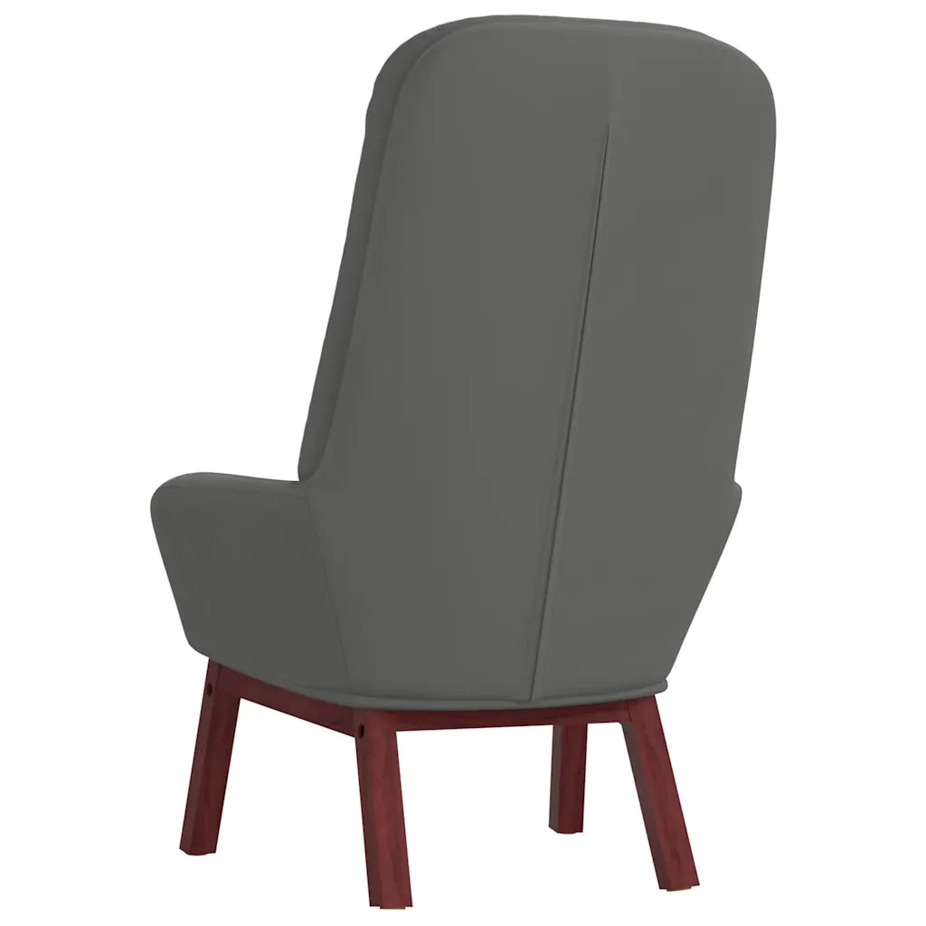 Sedia Relax Grigio Scuro in Velluto 341219