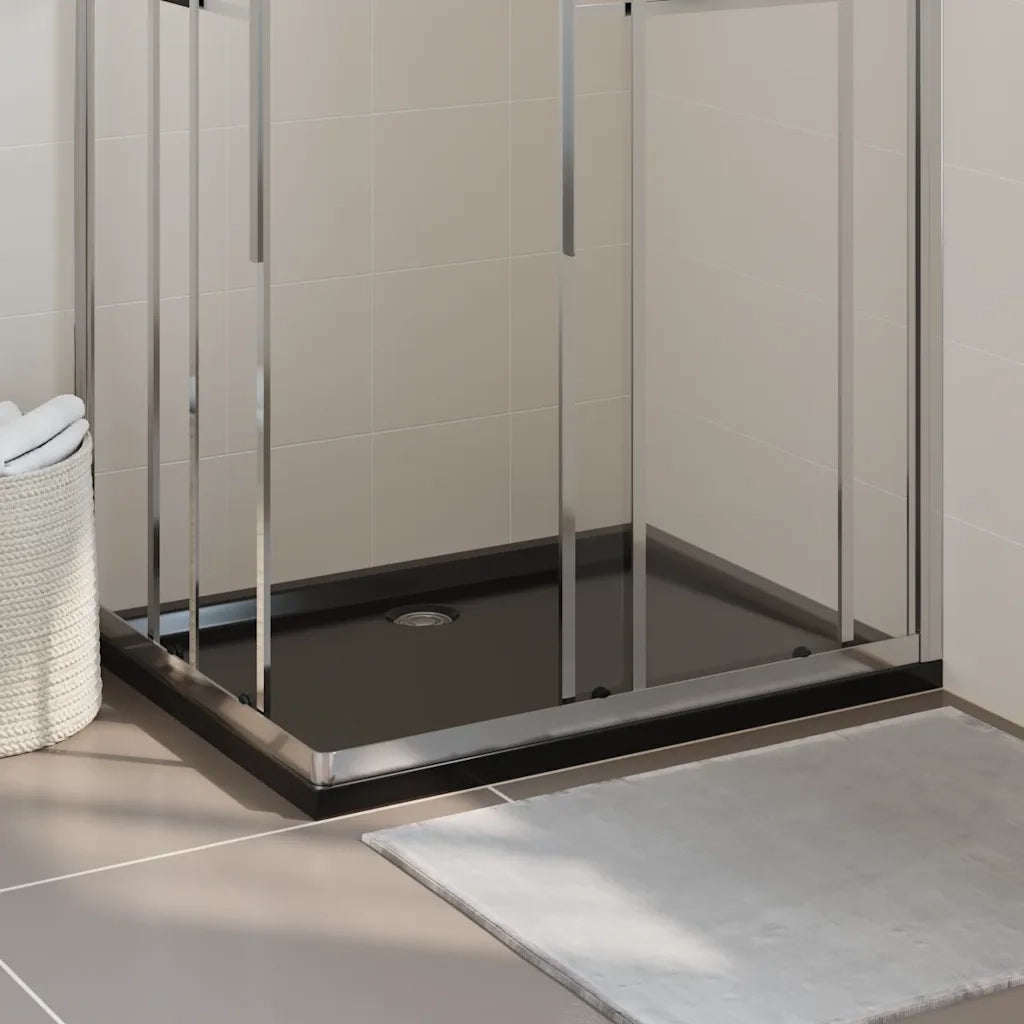 Piatto Doccia in ABS Rettangolare Nero 80x110 cm CFW1408794