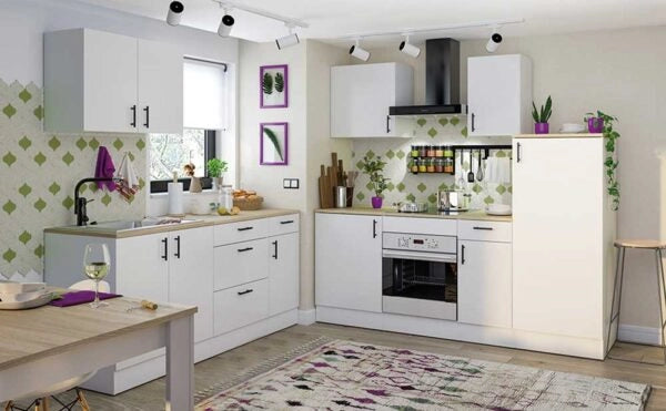 Mobile Base 60x60x90h Kira 1 Anta 1 Ripiano MDF Bianco/Rovere – Cucina e Casa