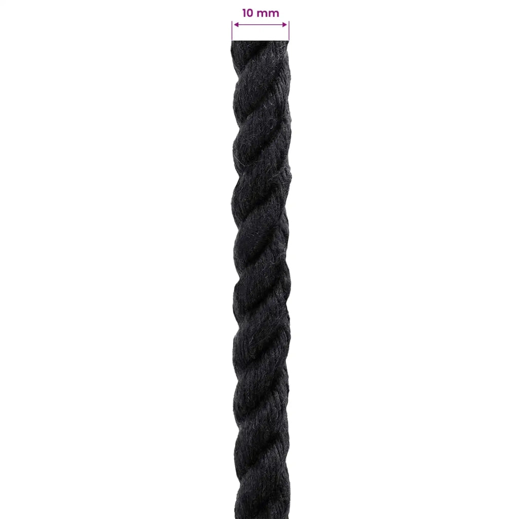 Corda | Fune di Cotone 250 m 10 Nero 100% Cotone