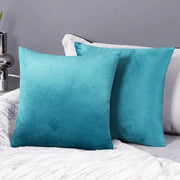 Set di coperture per cuscini decorativo - Copertura per cuscini morbida set 41x41cm da 2 pezzi in turquesa per divano e camera da letto
