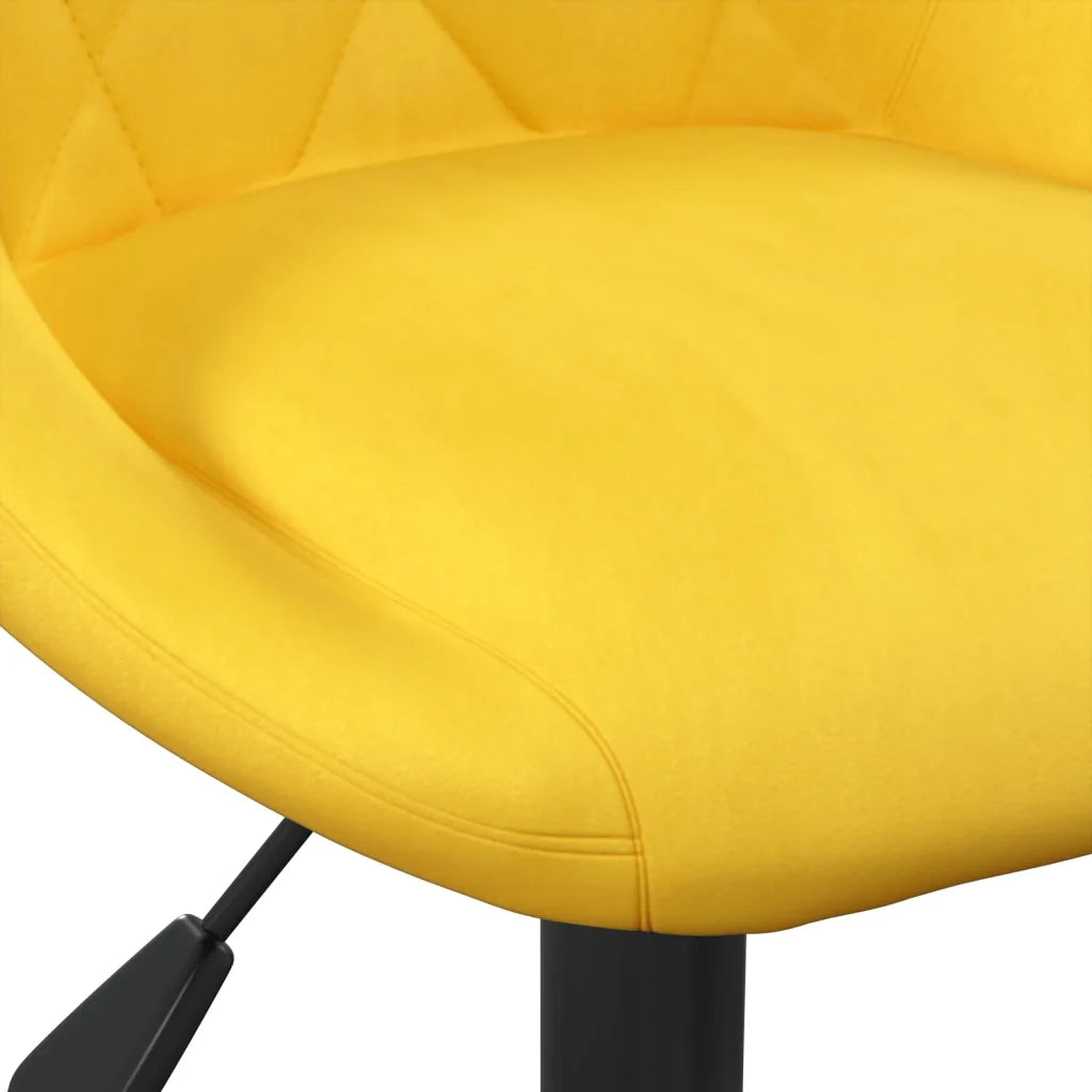 Sedia da Pranzo Giallo Senape in Velluto 335367