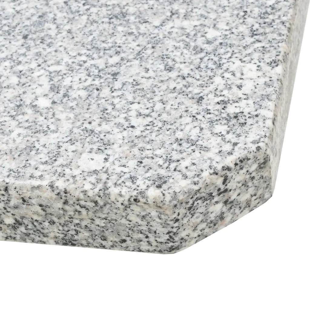 Piastre per Parasole 4 pz in Granito Quadrato 100 kg Grigio CFW1183207
