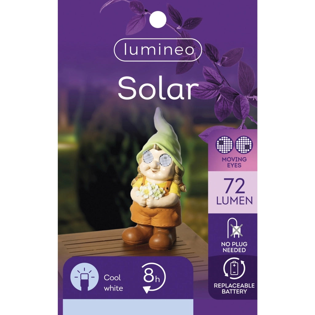 LAMPADA SOLARE GNOMA H37CM BIANCO FREDDO